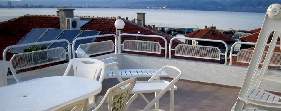 Sea with a very beautiful view to the sea and Sunny Beach Resort.